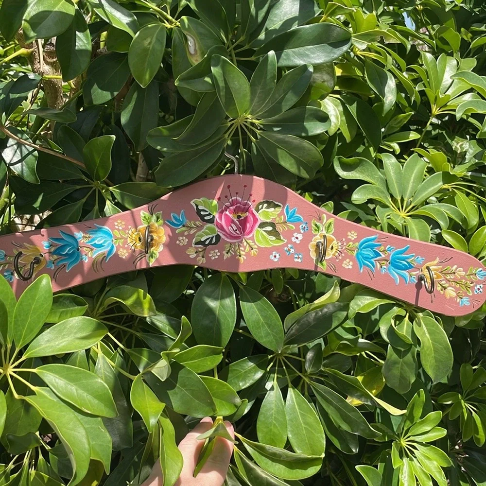 Floral Hand-Painted decorative hanger